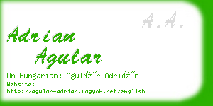 adrian agular business card